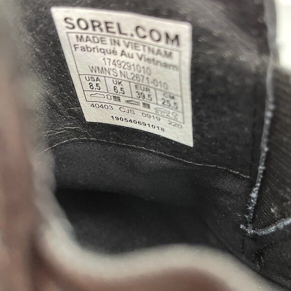 SOREL Emelie Chelsea Waterproof Ankle Boots Booties Leather Black Womens 8.5 - Picture 13 of 13